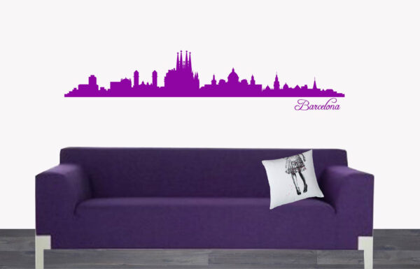 Interieursticker Skyline Barcelona